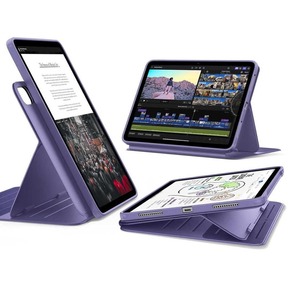 ESR‎ iPad Air 11 10.9 Case Magnetic Removable Cover Stand 9 Angles Purple